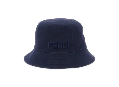 FENDI Women's Reversible Denim Bucket Hat "Blue"