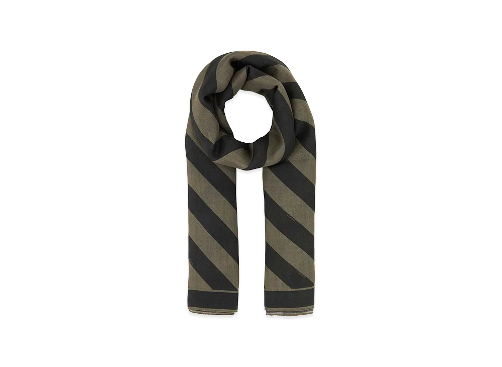 FENDI Embroidered Wool And Linen Scarf "Multicolor"