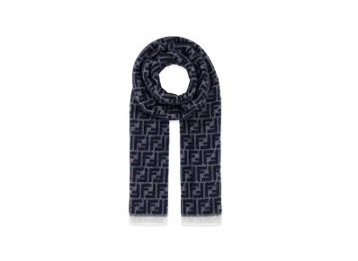 FENDI Embroidered Wool Reversible Scarf "Multicolor"