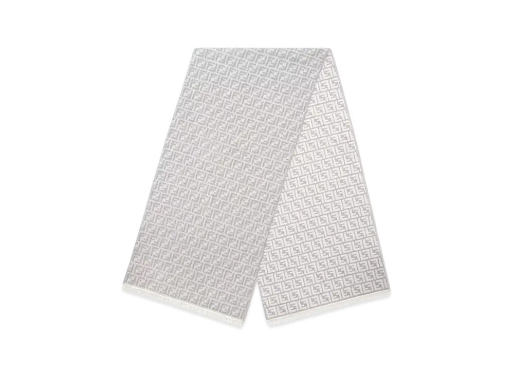 FENDI Scarf FF Wool "Gray"