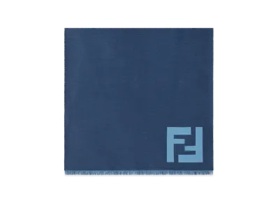FENDI FF Macro Scarf "Blue"