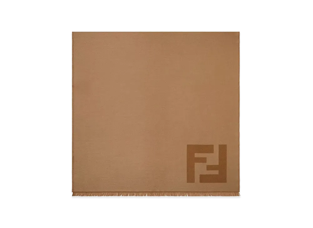 FENDI FF Macro Scarf "Beige"