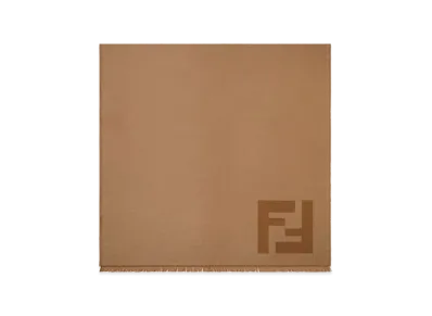 FENDI FF Macro Scarf "Beige"