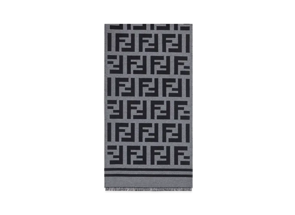 FENDI Scarf Wool "Black"