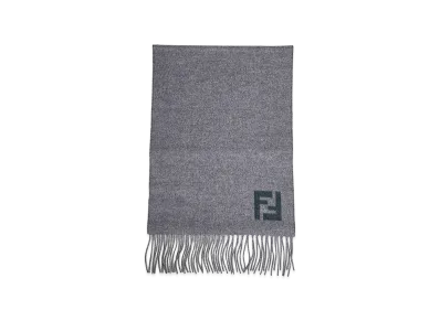 FENDI Double-Sided Scarf "Gray/Green"