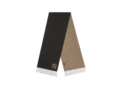 FENDI Double-Sided Scarf "Black/Brown"