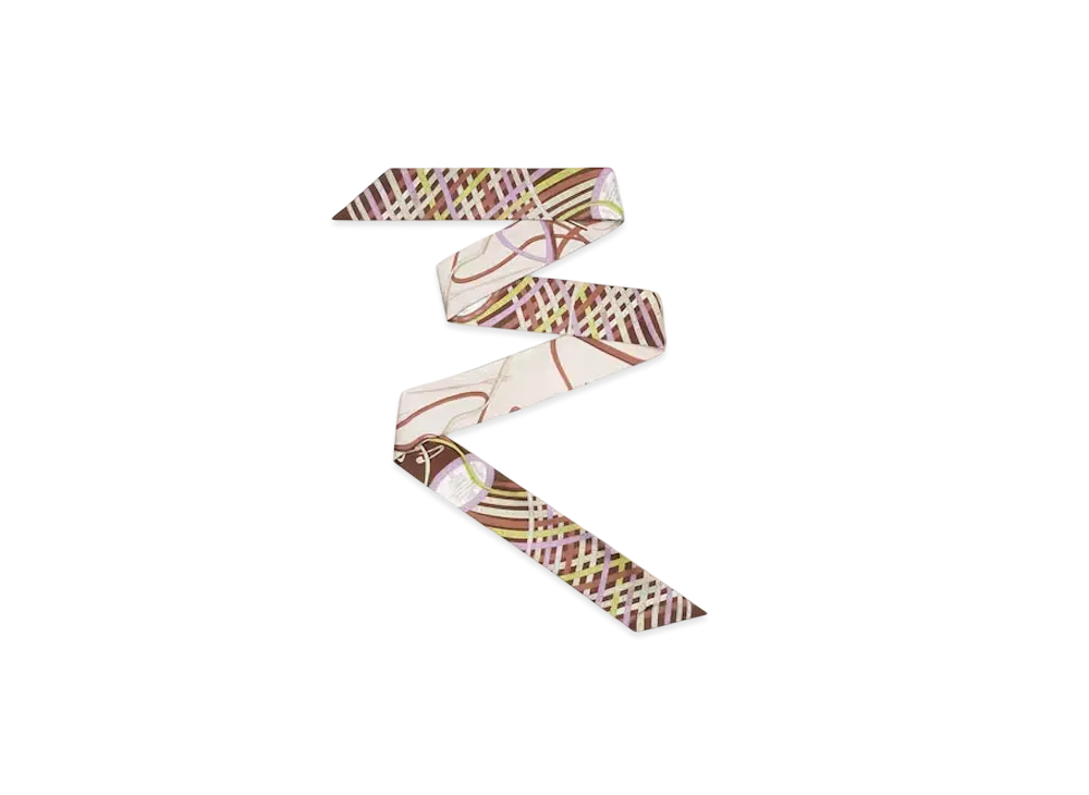 FENDI Wrappy Silk Scarf "Pink"