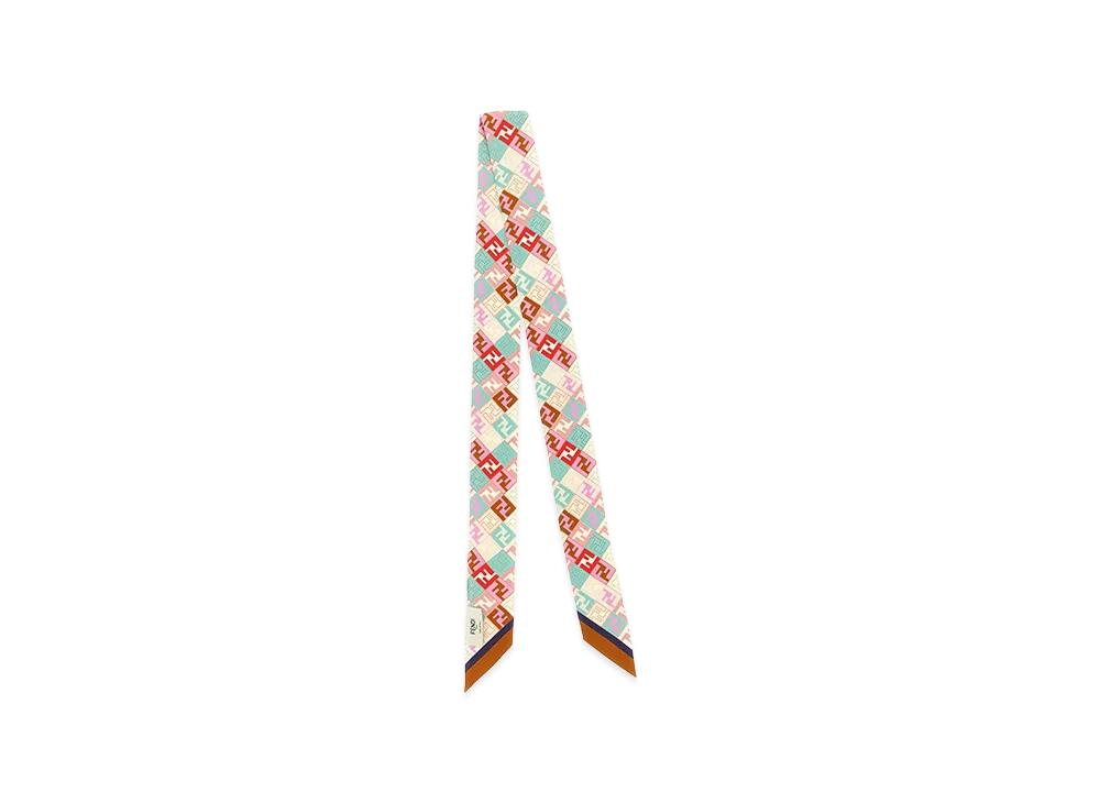 FENDI Women's Double-Sided Wrappy Silk Scarf "Multicolor"