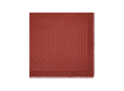 FENDI Women's Silk And Wool Shawl "Bordeaux"