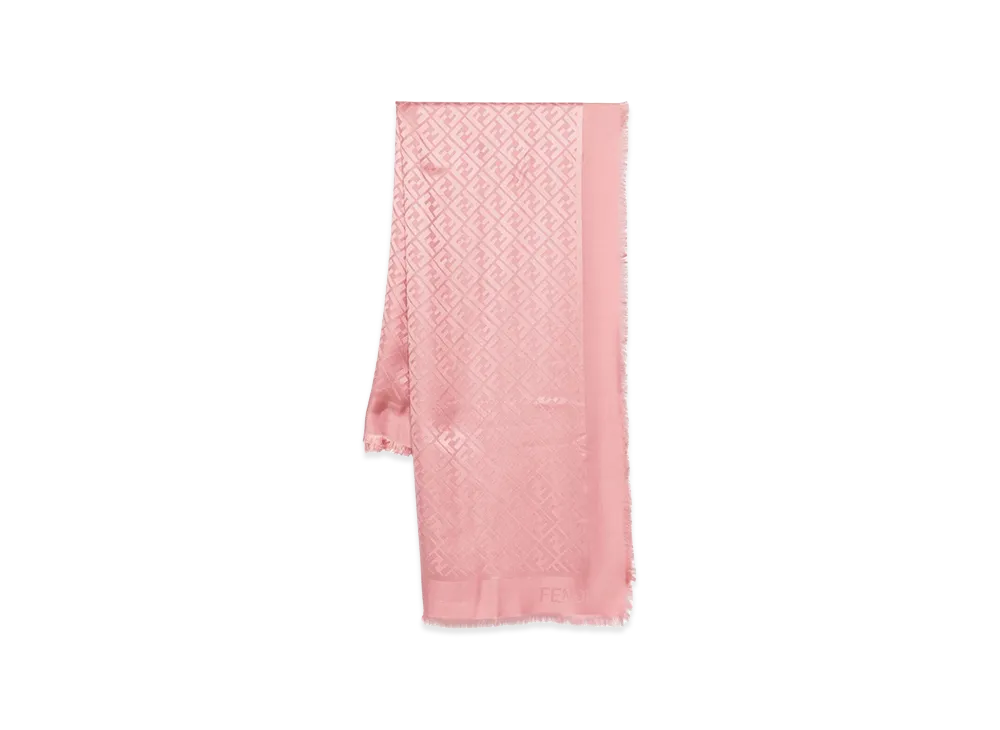 FENDI Women's Silk And Wool Shawl "Pink"