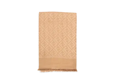 FENDI Women's Silk And Wool Shawl "Beige"