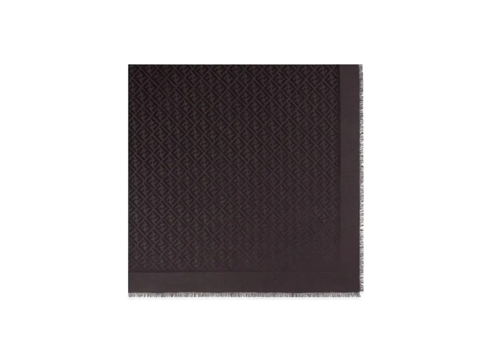 FENDI Silk & Wool FF Shawl "Purple"