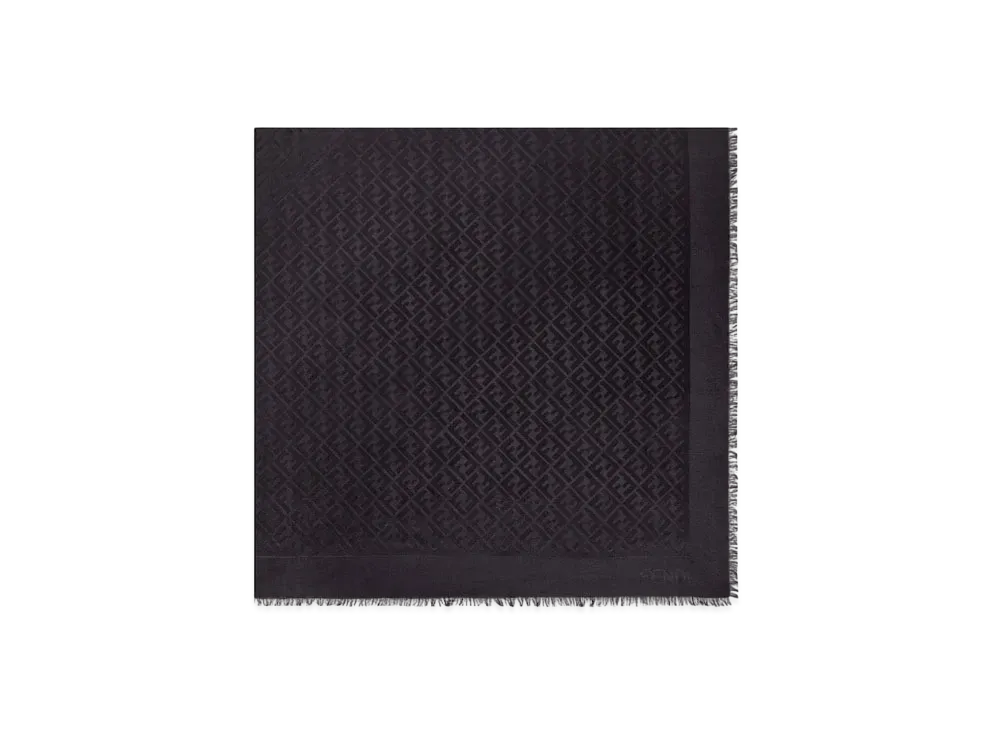 FENDI FF Shawl Organic Silk "Black"