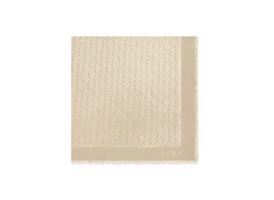 FENDI Silk & Wool FF Shawl "Gray"
