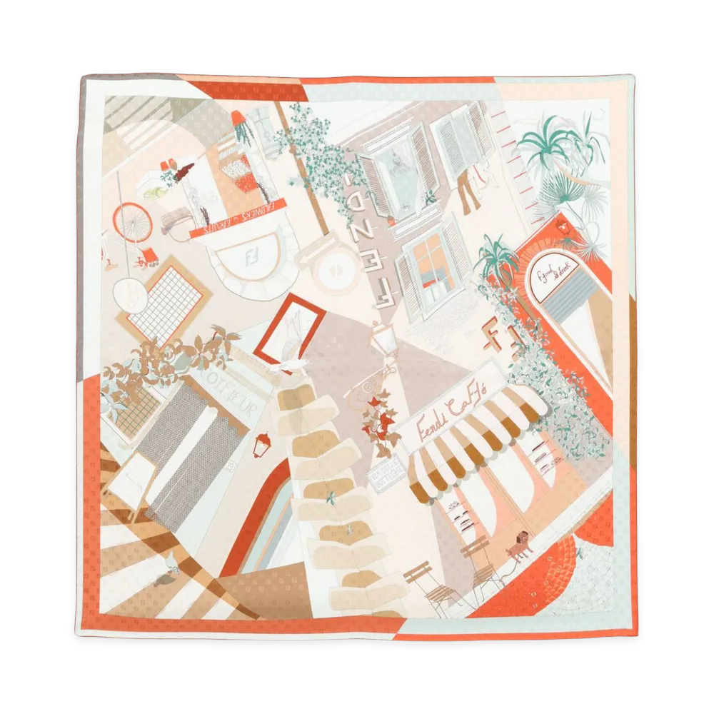 FENDI Women's Scarfs "Orange"