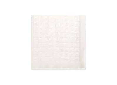 FENDI Wool & Metallic Yarn FF Shawl "Pink"