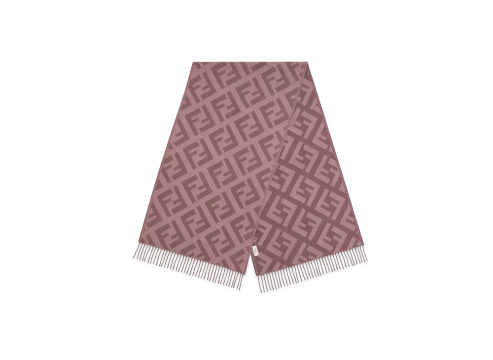 FENDI Cashmere FF Scarf "Pink"