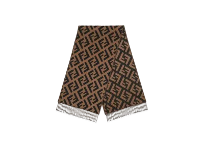 FENDI Cashmere FF Scarf "Brown"