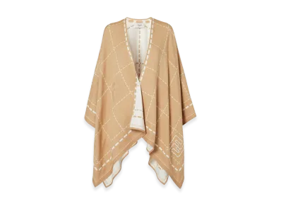 FENDI Women'sEmbroidered Wool Cape "Beige"