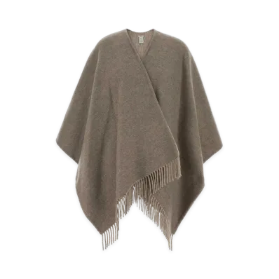 FENDI Women's Cashmere Poncho "Tortora/Gray"