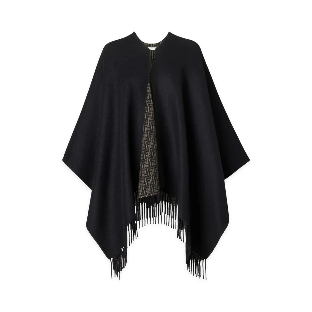 FENDI Women's Cashmere Poncho "Tabaccomoro"