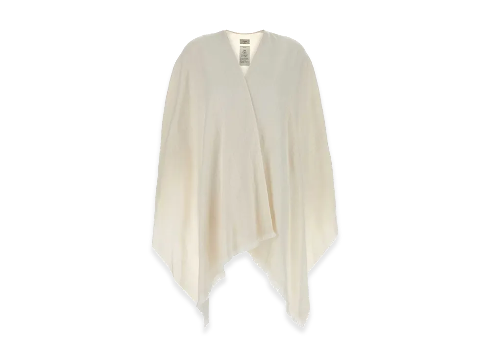 FENDI Women's Wool Blend Cape "Ivory"