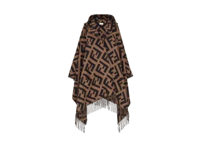 FENDI FF Poncho Cashmere "Brown"