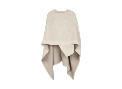 FENDI Wool & Cashmere FF Poncho "Beige"