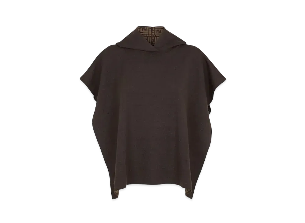 FENDI Wool Poncho "Brown"