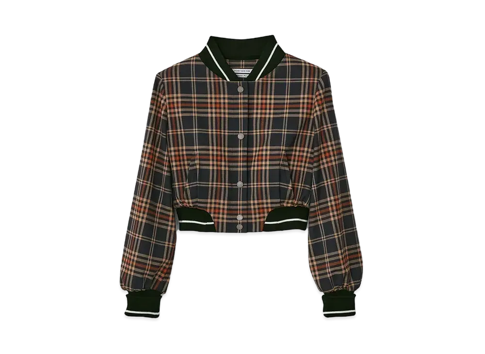 FOXEY 43814 Stadium Varsity Jacket "Navy/Orange"