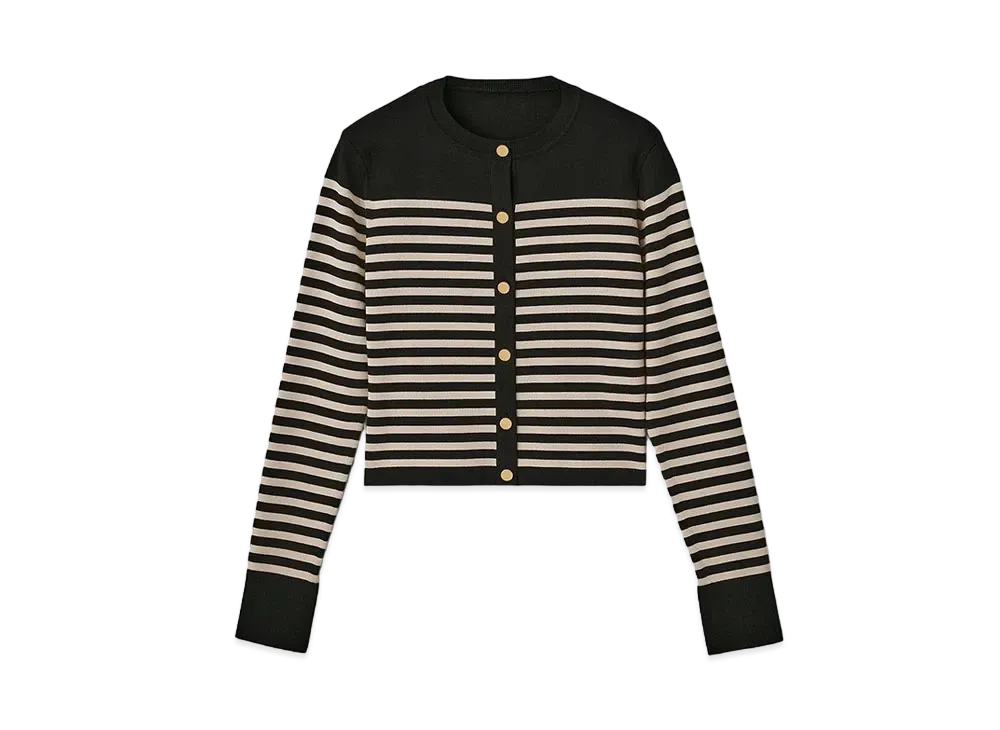 FOXEY 43583 Cardigan River "Black/Beige"