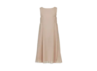 FOXEY 44690 Dress Side Pleat Dress "Antique Beige"