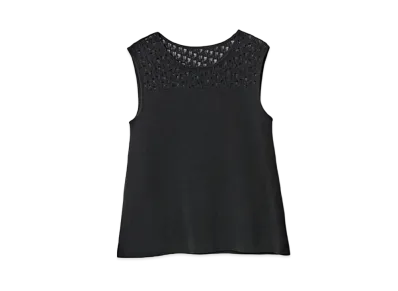 FOXEY 44632 Knit Top Lace Stitch Top "Black"