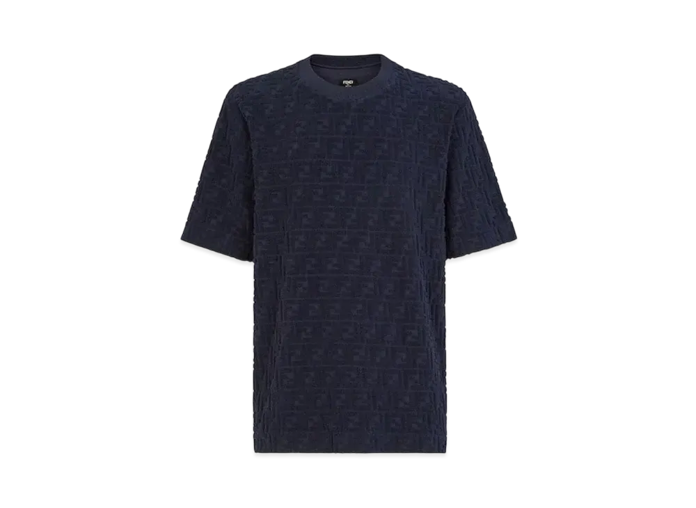 FENDI Men's FF Terry T-Shirt "Blue"