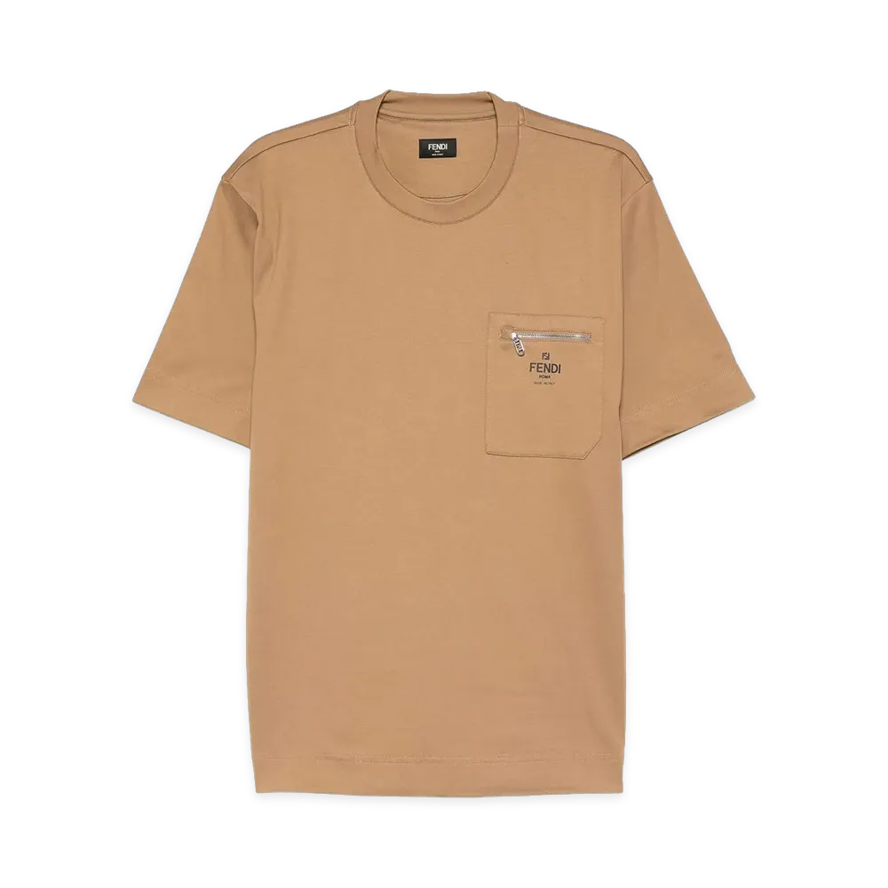 FENDI Roma Print T-Shirt "Camel"