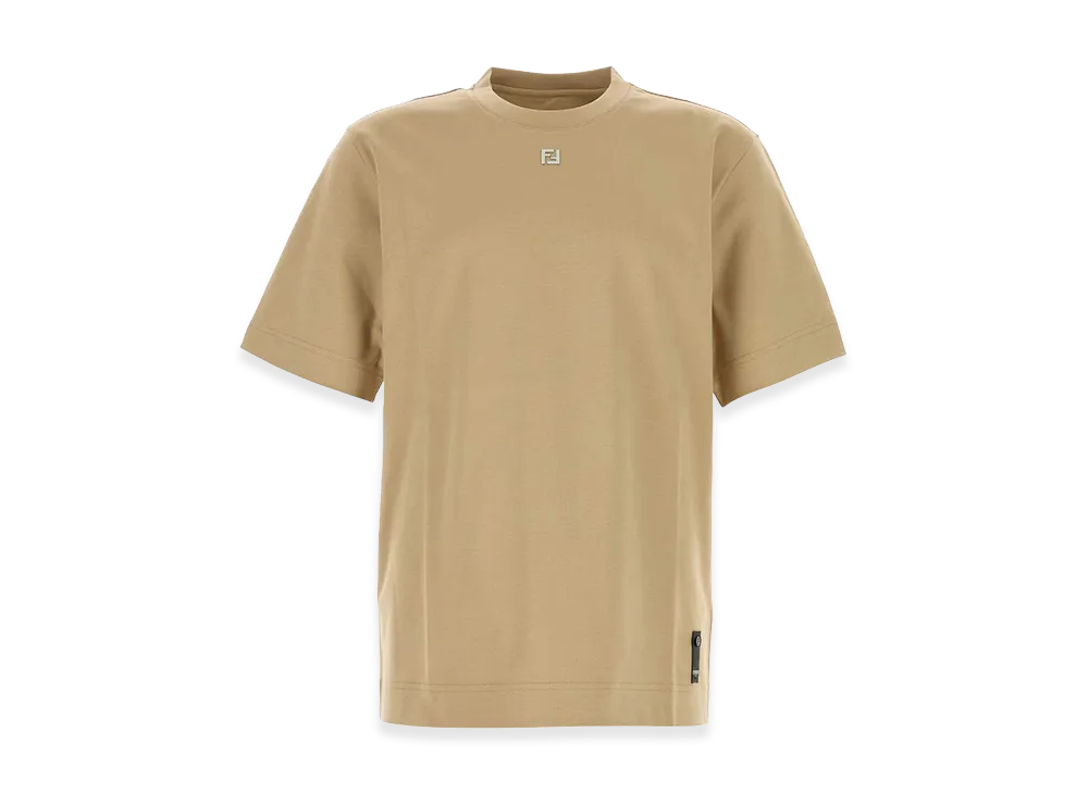 FENDI Camel Cotton T-Shirt "Beige"