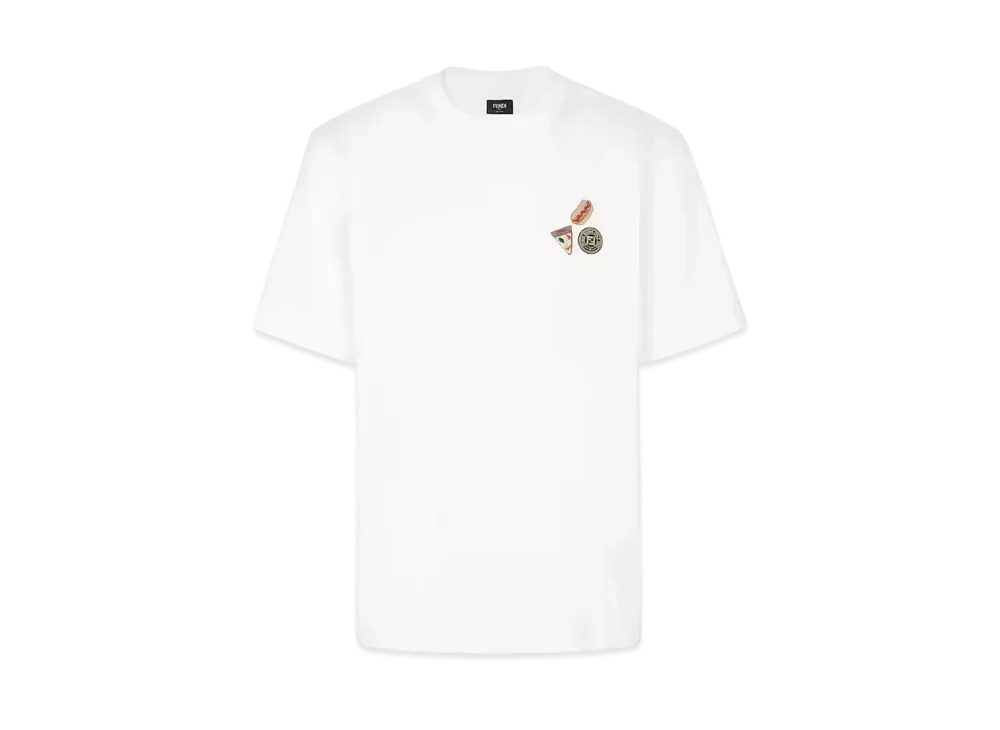FENDI Men's Cotton Fendilicious T-Shirt "White"