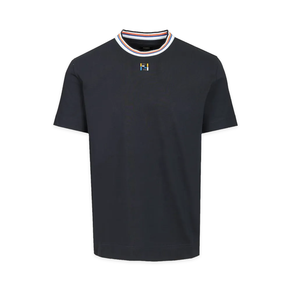 FENDI FF Stitching T-Shirt "Blue"