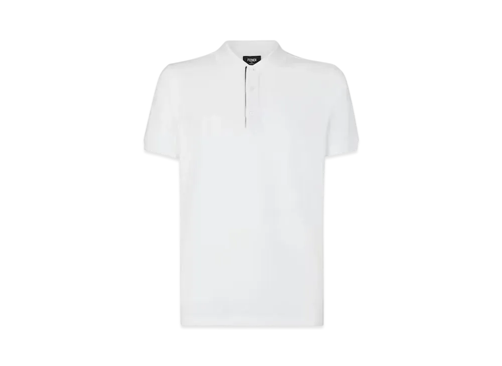 FENDI Men's Pique Polo Shirt "White"