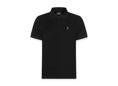 FENDI FF Metallic Logo Polo Shirt "Black"