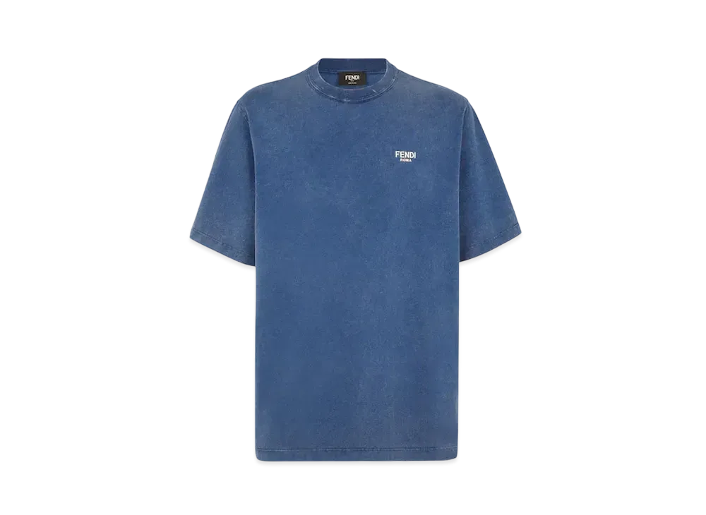 FENDI Men's Cotton T-Shirt "Blue"