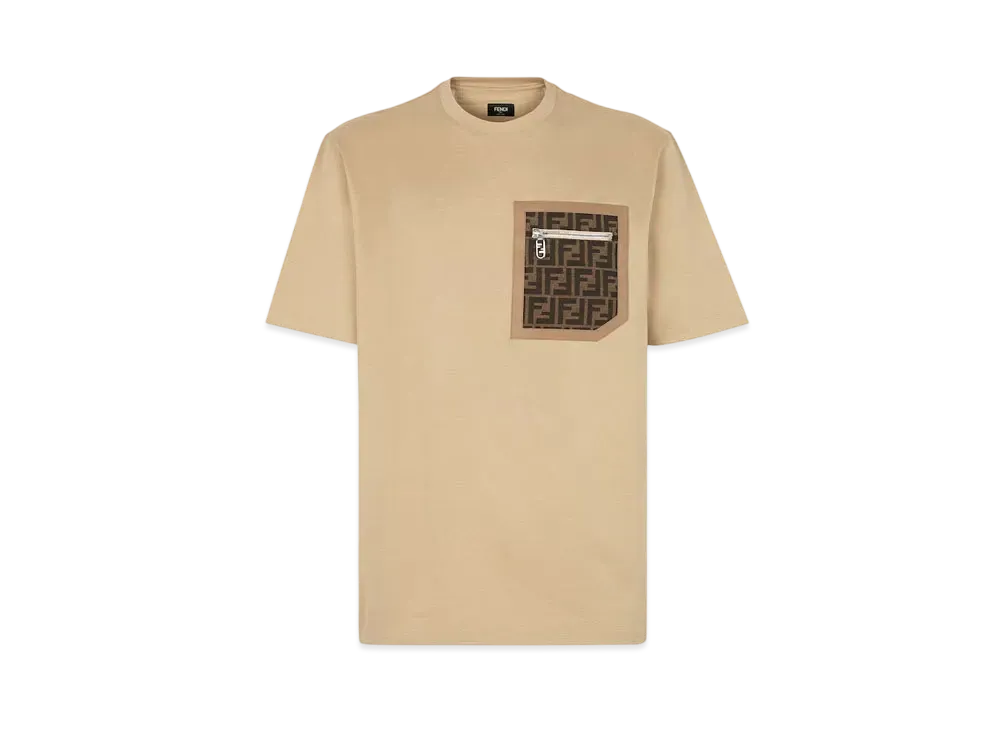 FENDI Men's Jersey T-Shirt "Beige"