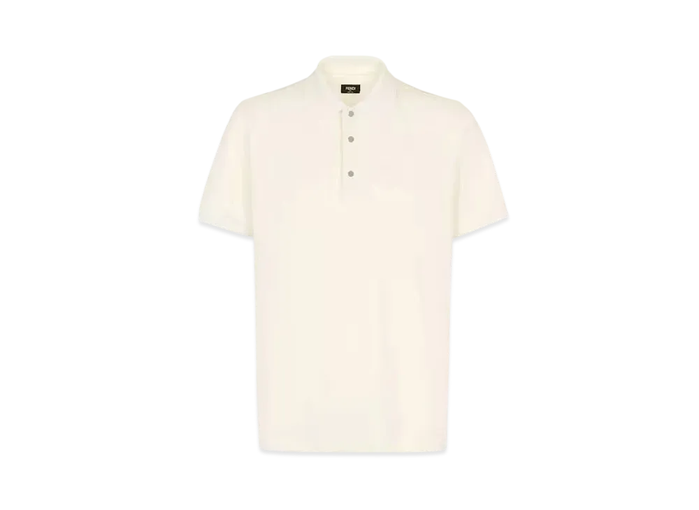 FENDI Men's Cotton Polo Shirt "White"