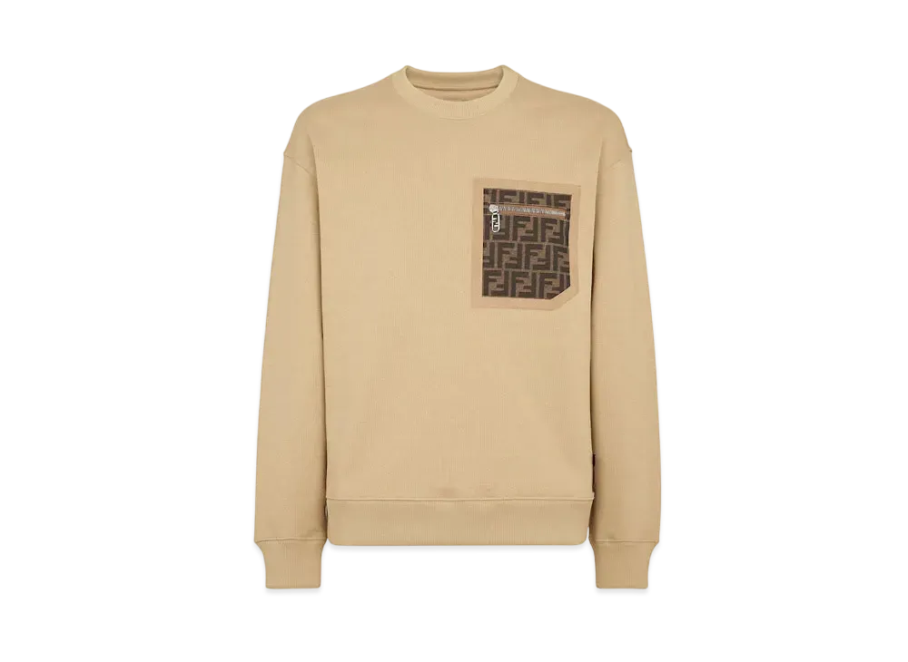 FENDI Men's Cotton Sweatshirt "Beige"