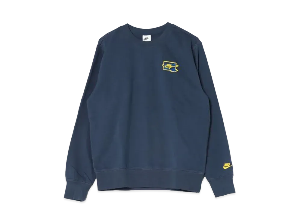 Nike Club FT Volt L/S Crew "Navy"