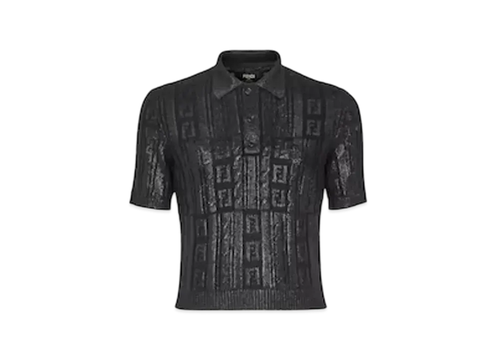 FENDI Men's Wool Polo Shirt "Black"