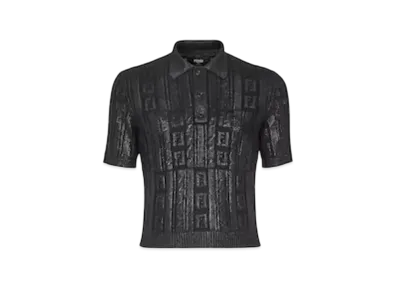 FENDI Men's Wool Polo Shirt "Black"