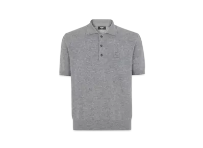 FENDI Men's Wool Polo Shirt "Gray"