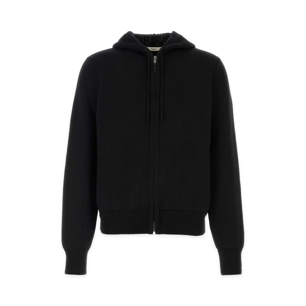 FENDI Stretch Cashmere Blend Sweatshirt "Black"