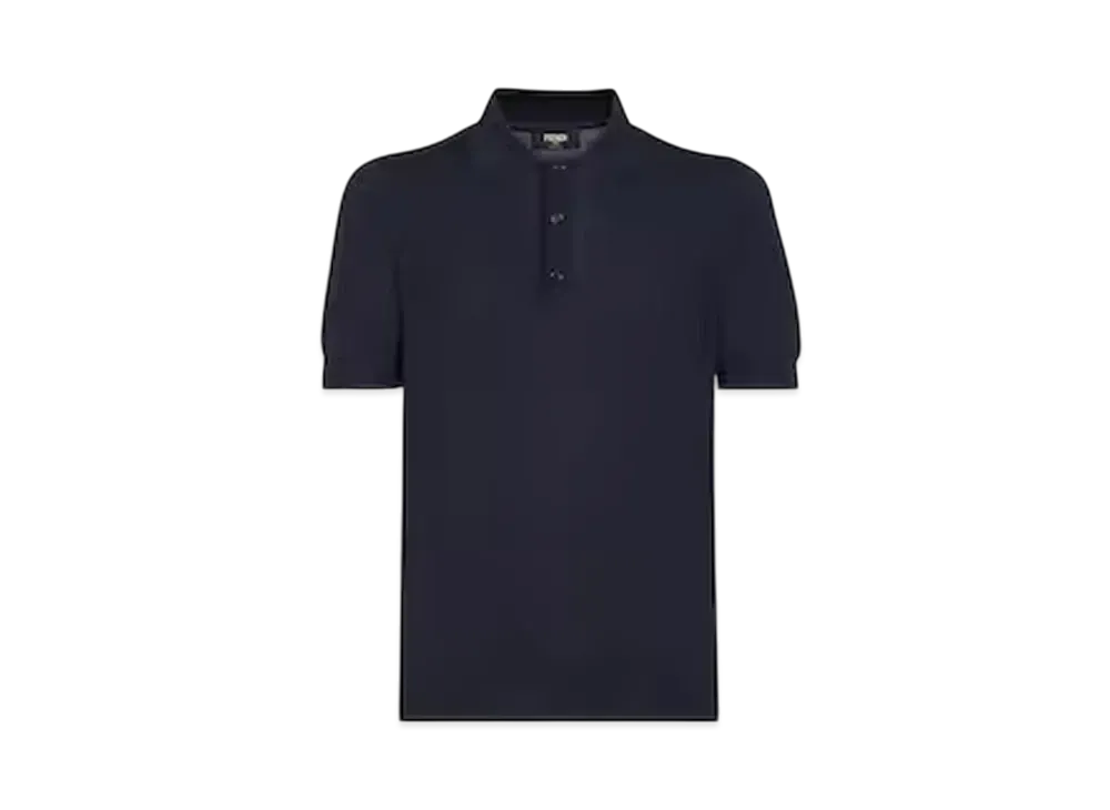 FENDI Men's Wool Polo Shirt "Blue"